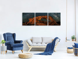panoramic-3-piece-canvas-print-milky-way-over-the-sunset-arch