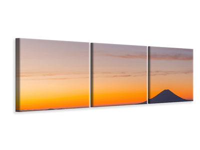 panoramic-3-piece-canvas-print-mount-fuji-at-sunset
