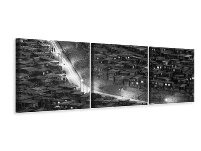 panoramic-3-piece-canvas-print-night-walk