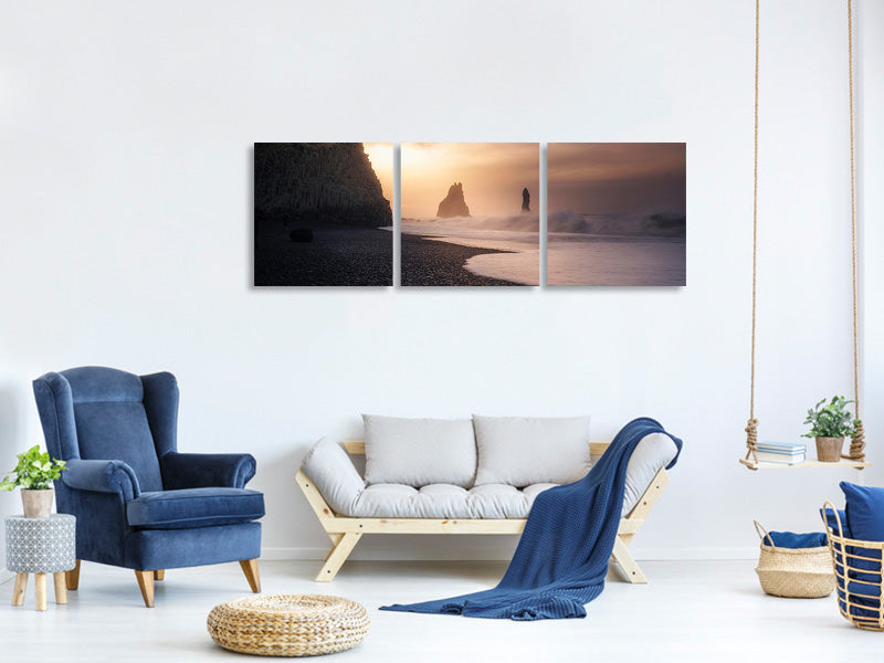 panoramic-3-piece-canvas-print-reynisfjara-sunrise