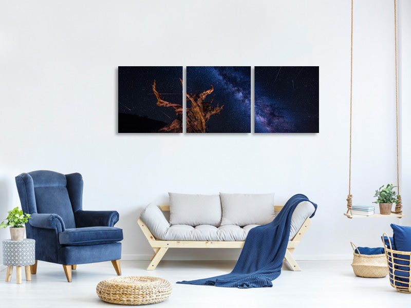 panoramic-3-piece-canvas-print-shooting-stars-night