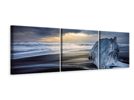 panoramic-3-piece-canvas-print-sunrise-between-ice