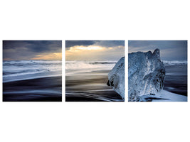 panoramic-3-piece-canvas-print-sunrise-between-ice