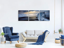 panoramic-3-piece-canvas-print-sunrise-between-ice