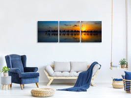 panoramic-3-piece-canvas-print-sunset-camel-ride