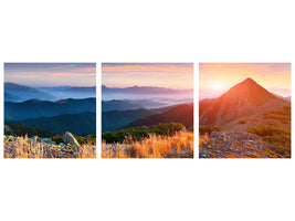 panoramic-3-piece-canvas-print-sunset-in-the-alps