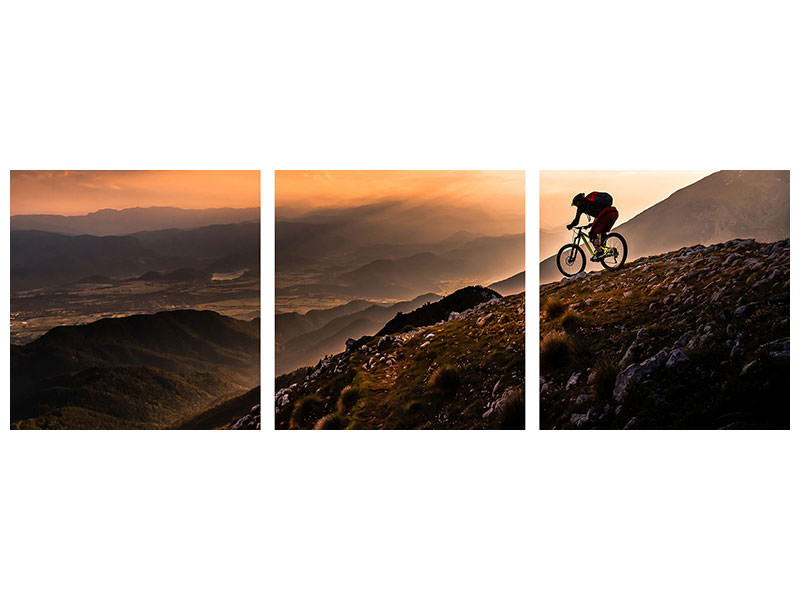 panoramic-3-piece-canvas-print-sunset-ride