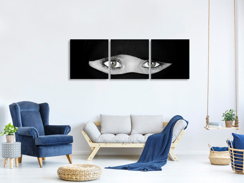 panoramic-3-piece-canvas-print-the-language-of-the-eyes