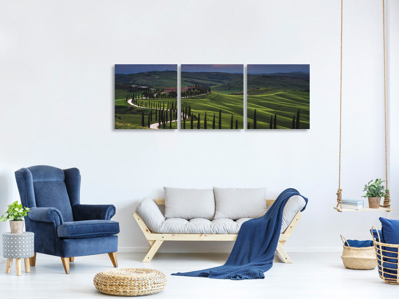 panoramic-3-piece-canvas-print-tuscany-crete-senesi