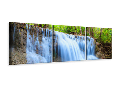 panoramic-3-piece-canvas-print-waterfall-si-nakharin