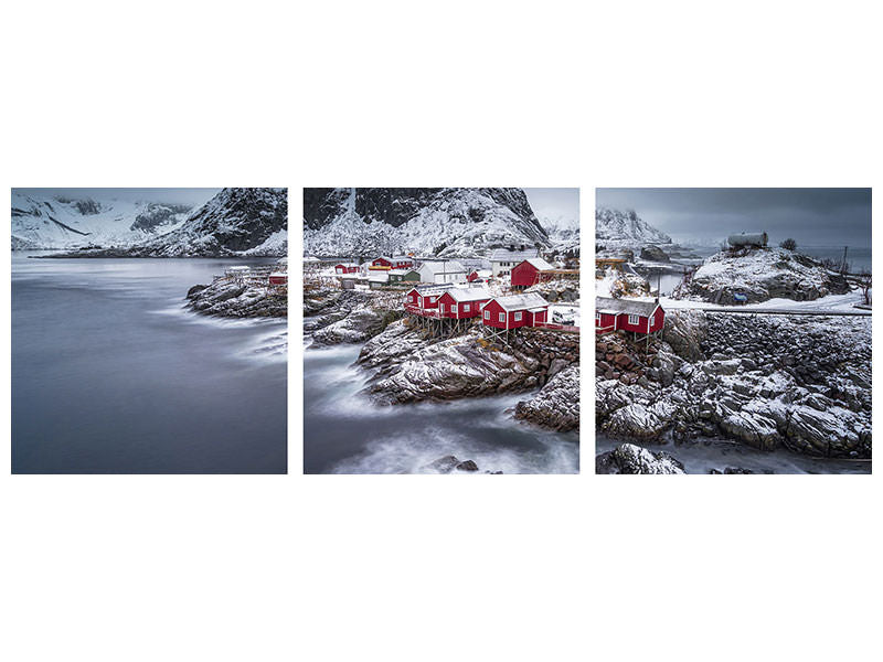 panoramic-3-piece-canvas-print-winter-lofoten-islands