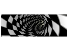 panoramic-canvas-print-abstract-tunnel-black-white