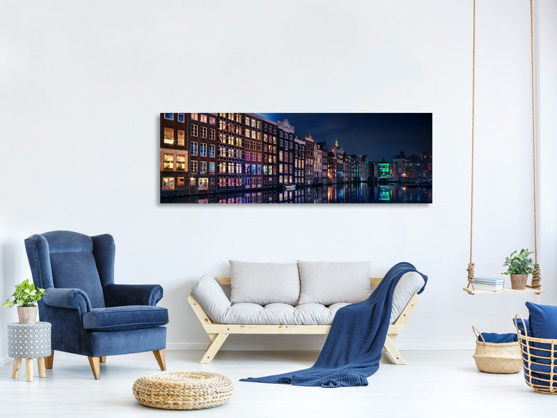panoramic-canvas-print-amsterdam-windows-colors