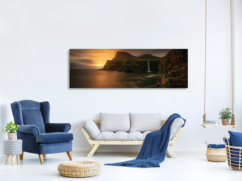 panoramic-canvas-print-arnafjall-sunset