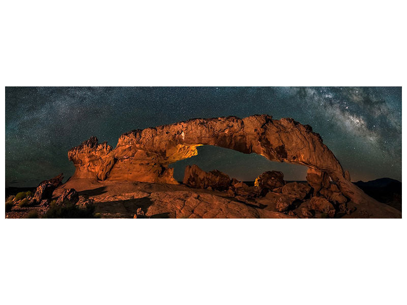 panoramic-canvas-print-milky-way-over-the-sunset-arch