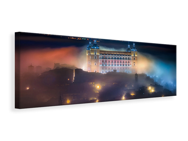 panoramic-canvas-print-mystic-foggy-night-in-toledo-city