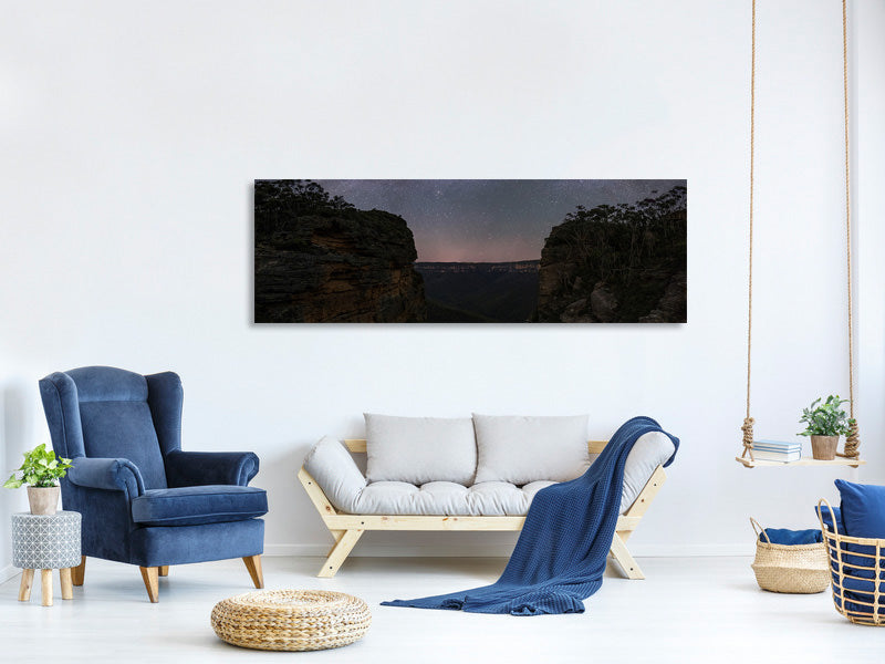 panoramic-canvas-print-night-sky-over-blue-mountains