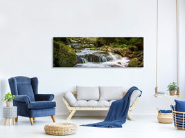 panoramic-canvas-print-relaxation-at-the-waterfall-ii