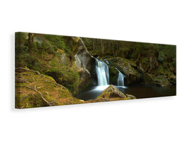 panoramic-canvas-print-small-waterfall-in-the-forest