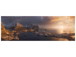 panoramic-canvas-print-sunrise-over-reine