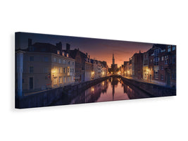 panoramic-canvas-print-sunset-in-brugge