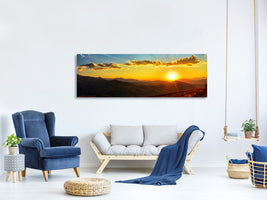 panoramic-canvas-print-sunset-in-the-world-of-mountains