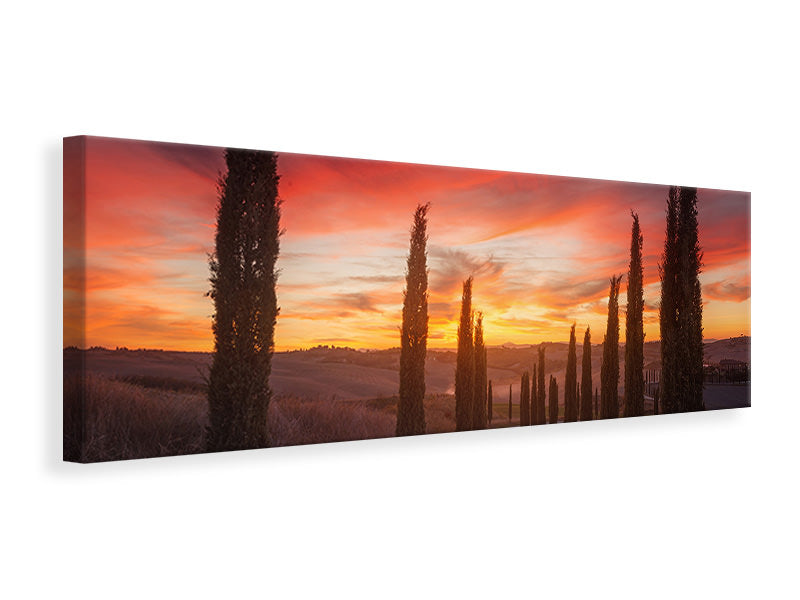 panoramic-canvas-print-tuscany-sunset