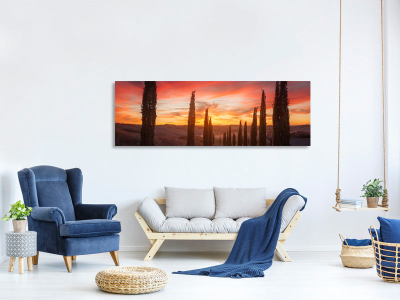 panoramic-canvas-print-tuscany-sunset